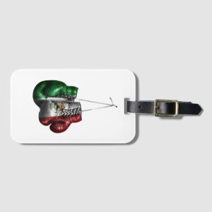 Étiquette À Bagage T-shirt gants de boxe - Mexique drapeau Vintage