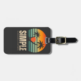 Étiquette À Bagage T-shirt Simple Coucher de soleil - Design vibes tr