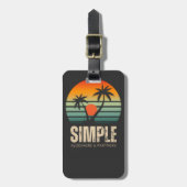 Étiquette À Bagage T-shirt Simple Sunset - Tropical vibes design (Devant Vertical)