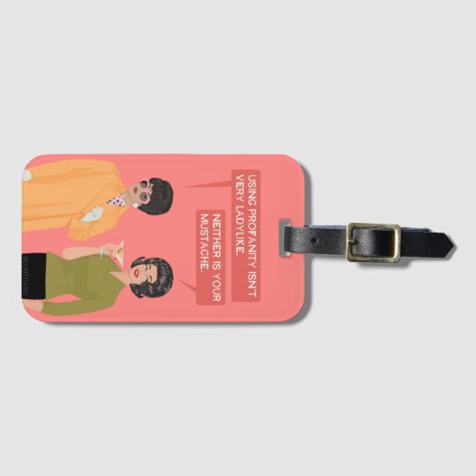 Étiquette À Bagage Ta moustache n'est pas non plus... (Devant Horizontal)