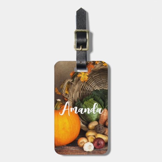 Étiquette À Bagage Table Bountiful Harvest (Devant Vertical)