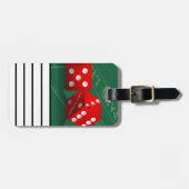 Étiquette À Bagage Table de craps avec dés Las Vegas (Devant horizontal)