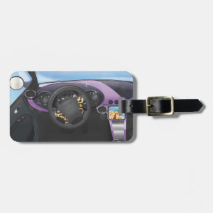 Étiquette À Bagage Tableau de bord de voiture de sport