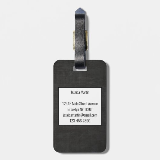 Étiquette À Bagage Tableau de bord moderne (Dos Vertical)