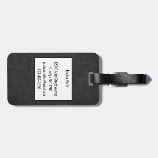 Étiquette À Bagage Tableau de bord moderne (Dos horizontal)