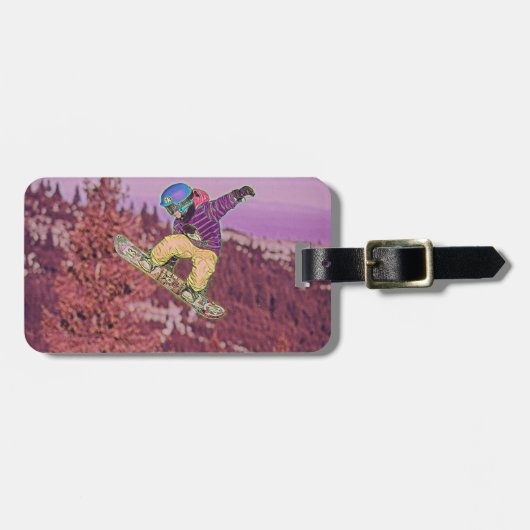 Étiquette À Bagage Tableau de snowboard (Devant horizontal)
