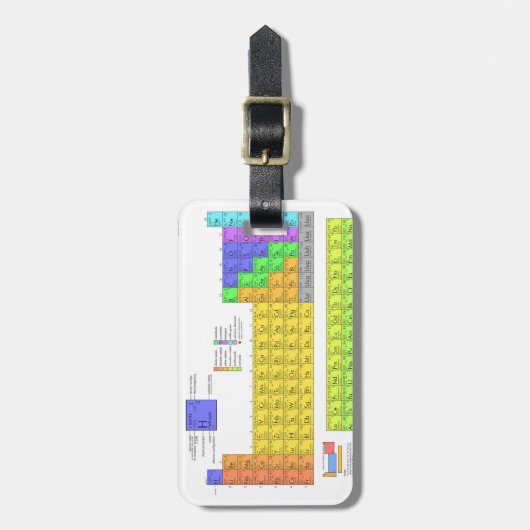 Étiquette À Bagage Tableau scientifique périodique des éléments (Devant Vertical)