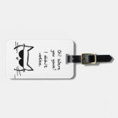 Étiquette À Bagage Tacauds fâchés de chat quand vous êtes allés (Devant horizontal)