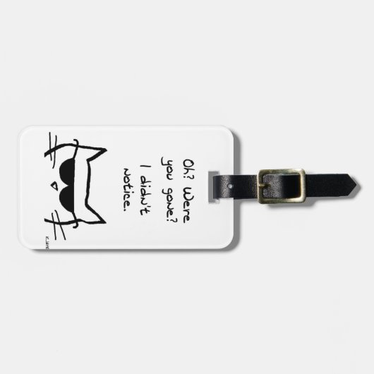 Étiquette À Bagage Tacauds fâchés de chat quand vous êtes allés (Devant horizontal)