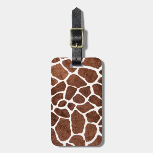 Étiquette À Bagage Taches de girafe (Devant Vertical)