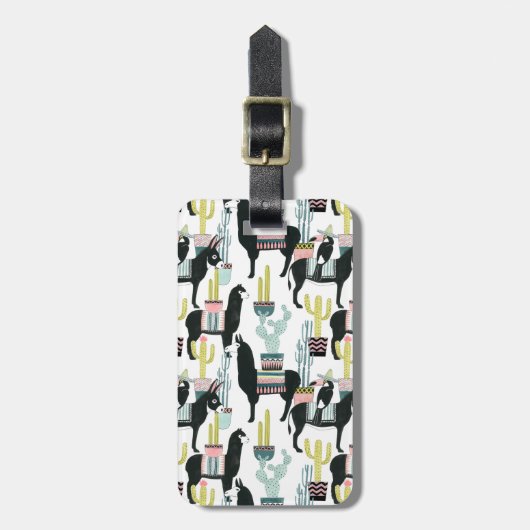 Étiquette À Bagage Taco à propos d'amour | Motif Llama & Donkey (Devant Vertical)