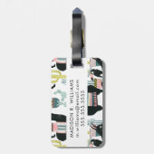 Étiquette À Bagage Taco à propos d'amour | Motif Llama & Donkey (Dos Vertical)