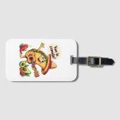 Étiquette À Bagage Taco Fiesta mit Gitarre und hispanischem Flair (Devant Horizontal)