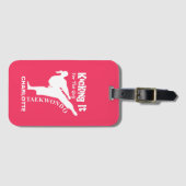 Étiquette À Bagage Taekwondo Martial Arts Cute Girl (Devant Horizontal)