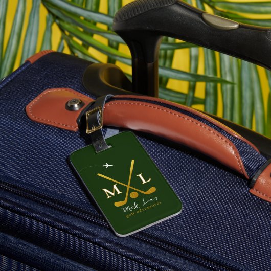 Étiquette À Bagage Tag avec Golf Clubs (Insitu Rectoal 1)