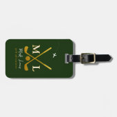 Étiquette À Bagage Tag avec Golf Clubs (Devant horizontal)