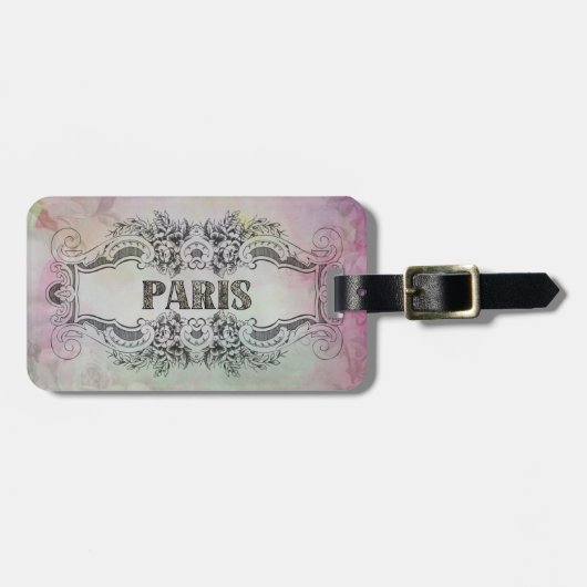 Étiquette À Bagage Tag bagage Paris (Devant horizontal)