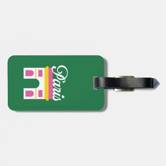 Étiquette À Bagage Tag bagage Paris (Dos horizontal)