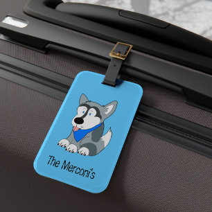 Étiquette À Bagage Tag bagage personnalisable Sibérien Husky
