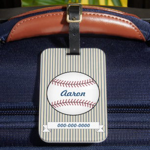 Étiquette À Bagage Tag Cadeau de baseball personnalisé