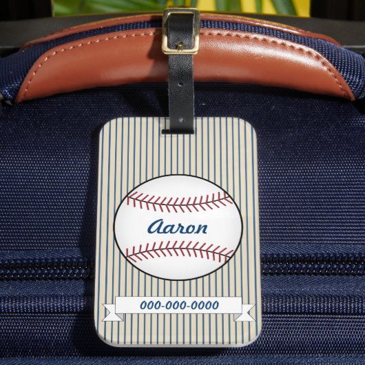 Étiquette À Bagage Tag Cadeau de baseball personnalisé (Insitu Rectoal 2)
