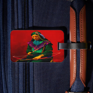 Étiquette À Bagage Tag Cherokee Native American Pop Art