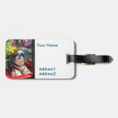 Étiquette À Bagage Tag Chih Tzu Girl Luggage (Dos horizontal)