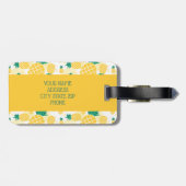 Étiquette À Bagage Tag d'ananas frais tropical (Dos horizontal)