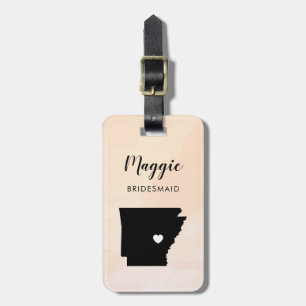 Étiquette À Bagage Tag de bagage Carte Arkansas pour mariage Bienvenu