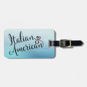Étiquette À Bagage Tag de bagage Coeurs mêlés italiens américains