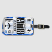 Étiquette À Bagage Tag de bagage d'Athènes Grèce (Devant Horizontal)