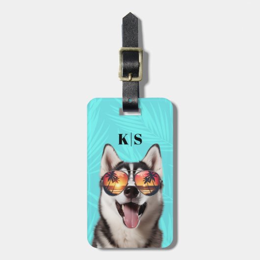 Étiquette À Bagage Tag de bagage Husky Sibérien (Devant Vertical)