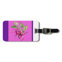 Tag de bagage moderne Fuschia Purple