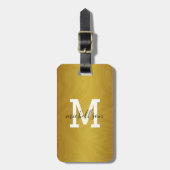 Étiquette À Bagage Tag de bagage Monogramme moderne (Devant Vertical)