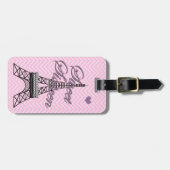 Étiquette À Bagage Tag de bagage personnalisé Sweet 16 Tour Eiffel (Devant horizontal)