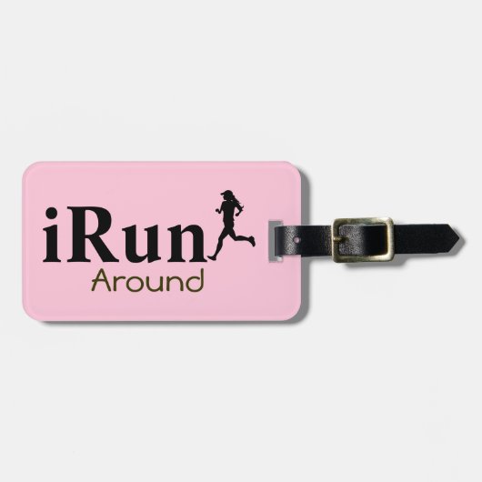 Étiquette À Bagage Tag de bagage personnalisées iRun Autour de l'humo (Devant horizontal)
