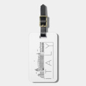 Étiquette À Bagage Tag de bagage Skyline Italie (Devant Vertical)