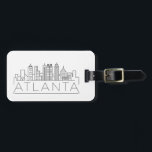Étiquette À Bagage Tag de bagage Skyline Stylisé Atlanta, Géorgie<br><div class="desc">Un bagage unique représentant la belle ville d'Atlanta,  Géorgie.  Ce tag présente une illustration stylisée de l'horizon unique de la ville avec son nom en dessous.</div>