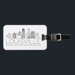 Étiquette À Bagage Tag de bagage Skyline Stylisé Louisville, Kentucky<br><div class="desc">Un bagage unique représentant la belle ville de Louisville,  Kentucky.  Ce tag présente une illustration stylisée de l'horizon unique de la ville avec son nom en dessous.</div>