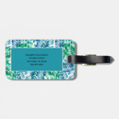 Étiquette À Bagage Tag de bagage Tropical Personnalisé (Dos horizontal)