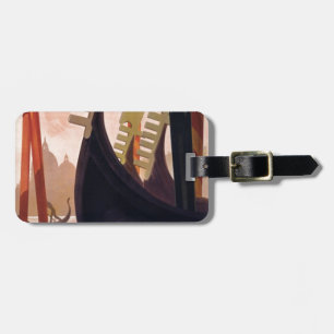 Étiquette À Bagage Tag de bagage vintage Venice Gondolas