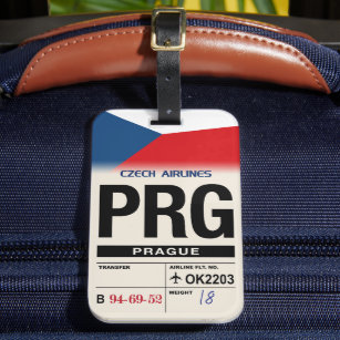 Étiquette À Bagage Tag de bagages de ligne de Prague (PRG) République