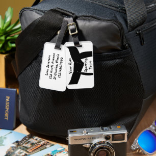 Étiquette À Bagage Tag de l'équipe de sparring ceinture noire Martial