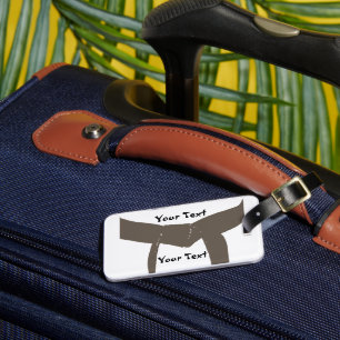 Étiquette À Bagage Tag de sac à ceinture Brown Martial Arts
