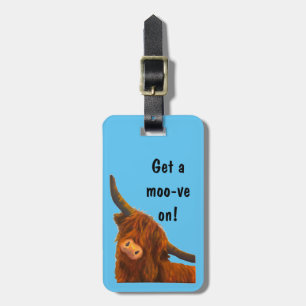 Étiquette À Bagage Tag de sac de vache écossaise Highland