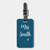 Étiquette À Bagage Tag Lune de miel (Devant Vertical)