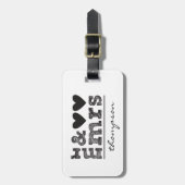 Étiquette À Bagage Tag. M. et Mme Luggage (Devant Vertical)