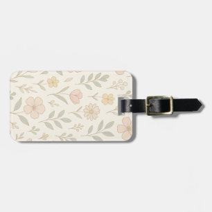 Étiquette À Bagage Tag minimaliste Jardin floral coloré