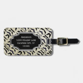 Étiquette À Bagage Tag photo personnalisée Mustache Motif (Devant horizontal)