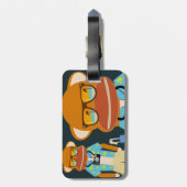 Étiquette À Bagage Tag Tourist Sockmonkey Travel (Dos Vertical)